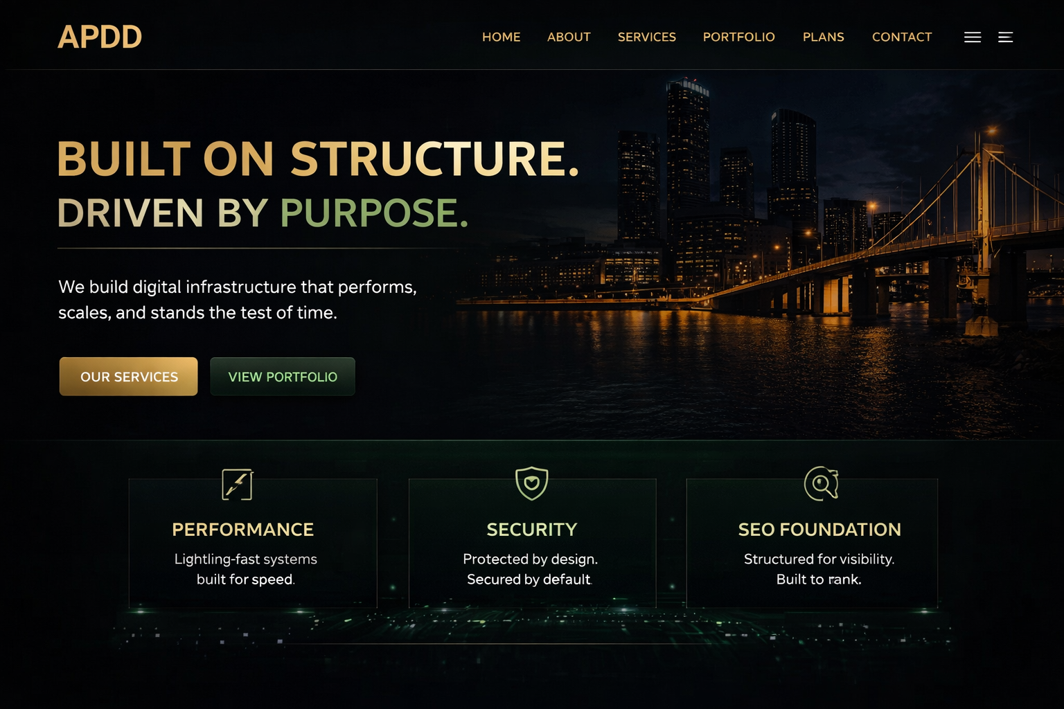 APDD infrastructure portfolio example one